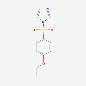 molecular formula C11H12N2O3S B246186 ethyl 4-(1H-imidazol-1-ylsulfonyl)phenyl ether 