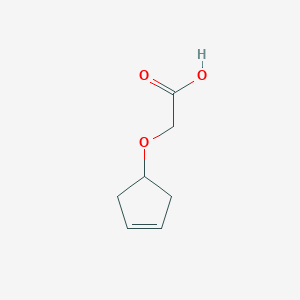 molecular formula C7H10O3 B2461860 Acide 2-cyclopent-3-én-1-yloxyacétique CAS No. 2354247-21-3