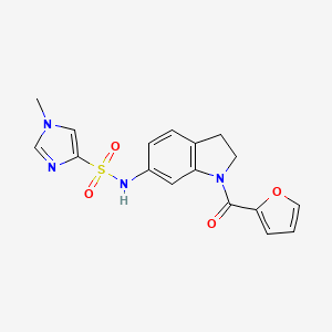 N-(1-(furan-2-carbonyl)indolin-6-yl)-1-methyl-1H-imidazole-4-sulfonamide