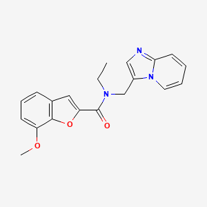 N-ethyl-N-(imidazo[1,2-a]pyridin-3-ylmethyl)-7-methoxybenzofuran-2-carboxamide