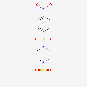 1-Methylsulfonyl-4-(4-nitrophenyl)sulfonylpiperazine