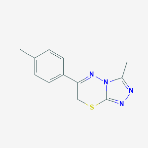 molecular formula C12H12N4S B246188 3-methyl-6-(4-methylphenyl)-7H-[1,2,4]triazolo[3,4-b][1,3,4]thiadiazine 