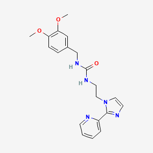 1-(3,4-dimethoxybenzyl)-3-(2-(2-(pyridin-2-yl)-1H-imidazol-1-yl)ethyl)urea