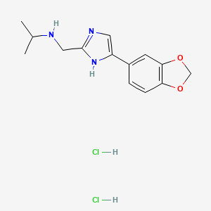 {[4-(2H-1,3-benzodioxol-5-yl)-1H-imidazol-2-yl]methyl}(propan-2-yl)amine dihydrochloride