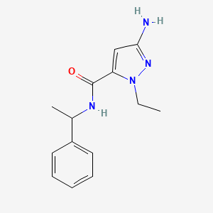 3-amino-1-ethyl-N-(1-phenylethyl)-1H-pyrazole-5-carboxamide