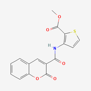 molecular formula C16H11NO5S B2461892 methyl 3-{[(2-oxo-2H-chromen-3-yl)carbonyl]amino}thiophene-2-carboxylate CAS No. 328270-77-5