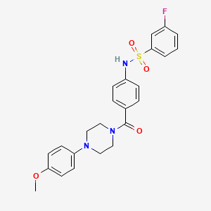 3-fluoro-N-[4-[[4-(4-methoxyphenyl)-1-piperazinyl]-oxomethyl]phenyl]benzenesulfonamide