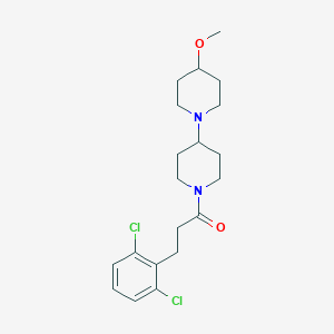 3-(2,6-Dichlorophenyl)-1-(4-methoxy-[1,4'-bipiperidin]-1'-yl)propan-1-one