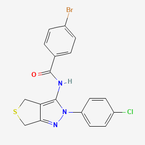 4-bromo-N-[2-(4-chlorophenyl)-4,6-dihydrothieno[3,4-c]pyrazol-3-yl]benzamide