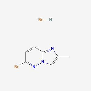 molecular formula C7H7Br2N3 B2461911 6-Bromo-2-methylimidazo[1,2-b]pyridazine;hydrobromide CAS No. 2305252-82-6