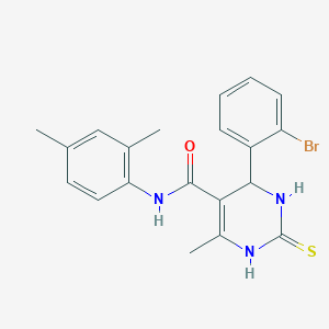 molecular formula C20H20BrN3OS B2461915 4-(2-bromophenyl)-N-(2,4-dimethylphenyl)-6-methyl-2-thioxo-1,2,3,4-tetrahydropyrimidine-5-carboxamide CAS No. 431884-61-6