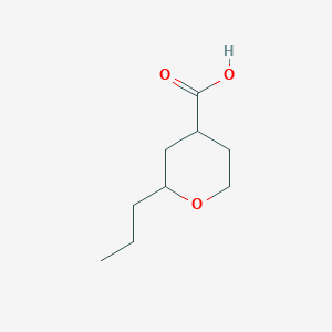 molecular formula C9H16O3 B2461916 2-propyloxane-4-carboxylic Acid CAS No. 77554-90-6