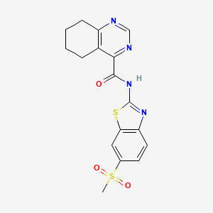 N-(6-Methylsulfonyl-1,3-benzothiazol-2-yl)-5,6,7,8-tetrahydroquinazoline-4-carboxamide