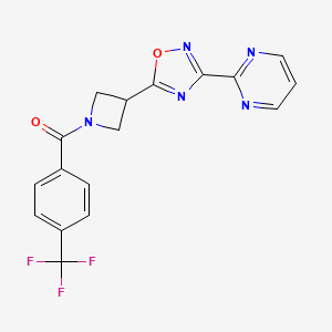 (3-(3-(Pyrimidin-2-yl)-1,2,4-oxadiazol-5-yl)azetidin-1-yl)(4-(trifluoromethyl)phenyl)methanone