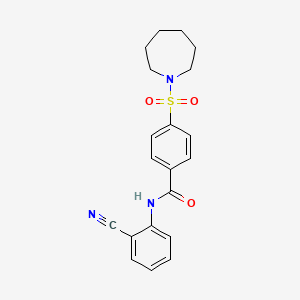 4-(azepan-1-ylsulfonyl)-N-(2-cyanophenyl)benzamide