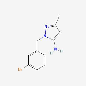molecular formula C11H12BrN3 B2461934 1-(3-Bromobenzyl)-3-methyl-1H-pyrazol-5-amine CAS No. 1248734-02-2