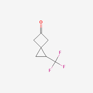 molecular formula C7H7F3O B2461939 2-(三氟甲基)螺[2.3]己烷-5-酮 CAS No. 2445793-28-0