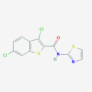 molecular formula C12H6Cl2N2OS2 B246194 3,6-dichloro-N-(1,3-thiazol-2-yl)-1-benzothiophene-2-carboxamide 