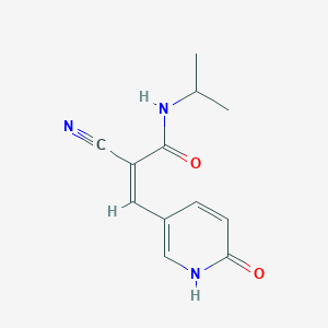 molecular formula C12H13N3O2 B2461940 (Z)-2-Cyano-3-(6-oxo-1H-pyridin-3-yl)-N-propan-2-ylprop-2-enamide CAS No. 2094950-92-0