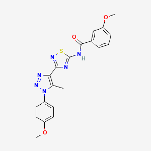 3-methoxy-N-{3-[1-(4-methoxyphenyl)-5-methyl-1H-1,2,3-triazol-4-yl]-1,2,4-thiadiazol-5-yl}benzamide