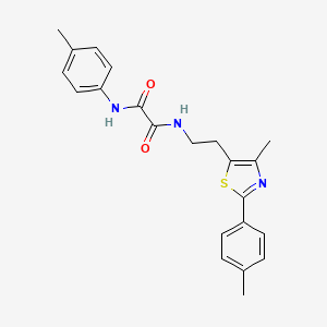 molecular formula C22H23N3O2S B2461945 N-{2-[4-methyl-2-(4-methylphenyl)-1,3-thiazol-5-yl]ethyl}-N'-(4-methylphenyl)ethanediamide CAS No. 894012-59-0