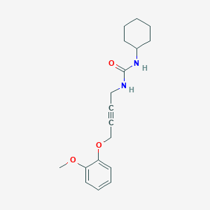 molecular formula C18H24N2O3 B2461955 1-Cyclohexyl-3-(4-(2-methoxyphenoxy)but-2-yn-1-yl)urea CAS No. 1426314-51-3