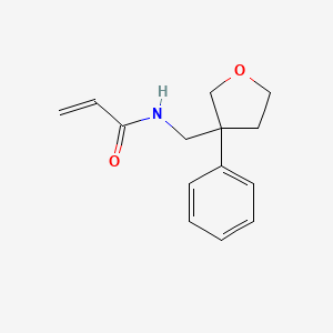 molecular formula C14H17NO2 B2461959 N-[(3-Phenyloxolan-3-yl)methyl]prop-2-enamide CAS No. 2305538-49-0