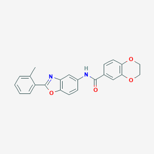N-[2-(2-methylphenyl)-1,3-benzoxazol-5-yl]-2,3-dihydro-1,4-benzodioxine-6-carboxamide