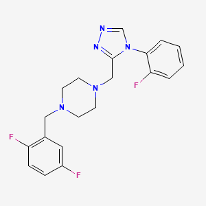 molecular formula C20H20F3N5 B2461962 1-(2,5-二氟苄基)-4-{[4-(2-氟苯基)-4H-1,2,4-三唑-3-基]甲基}哌嗪 CAS No. 1396674-34-2