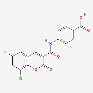 molecular formula C17H9Cl2NO5 B2461964 4-(6,8-dichloro-2-oxo-2H-chromene-3-carboxamido)benzoic acid CAS No. 325802-48-0