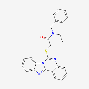 molecular formula C25H22N4OS B2461967 2-(benzimidazo[1,2-c]quinazolin-6-ylthio)-N-benzyl-N-ethylacetamide CAS No. 896707-33-8