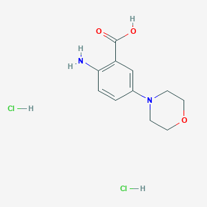 molecular formula C11H16Cl2N2O3 B2461980 2-Amino-5-(morpholin-4-yl)benzoic acid dihydrochloride CAS No. 1909309-15-4