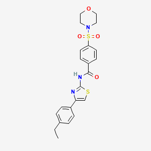 molecular formula C22H23N3O4S2 B2461987 N-(4-(4-ethylphenyl)thiazol-2-yl)-4-(morpholinosulfonyl)benzamide CAS No. 313531-52-1