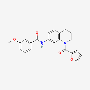 molecular formula C22H20N2O4 B2461995 N-[1-(furan-2-carbonyl)-1,2,3,4-tetrahydroquinolin-7-yl]-3-methoxybenzamide CAS No. 946265-60-7