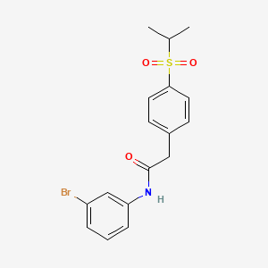 molecular formula C17H18BrNO3S B2461998 N-(3-bromophenyl)-2-(4-(isopropylsulfonyl)phenyl)acetamide CAS No. 955596-65-3