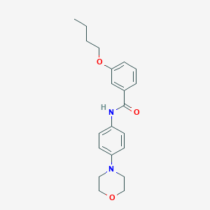 molecular formula C21H26N2O3 B246200 3-butoxy-N-(4-morpholin-4-ylphenyl)benzamide 