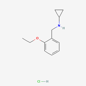 molecular formula C12H18ClNO B2462000 N-(2-Ethoxybenzyl)cyclopropanamine hydrochloride CAS No. 1050214-65-7; 889949-29-5