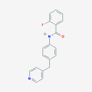 molecular formula C19H15FN2O B246201 2-fluoro-N-[4-(pyridin-4-ylmethyl)phenyl]benzamide 