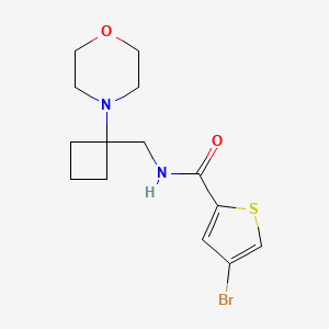 molecular formula C14H19BrN2O2S B2462015 4-bromo-N-{[1-(morpholin-4-yl)cyclobutyl]methyl}thiophene-2-carboxamide CAS No. 2380177-75-1