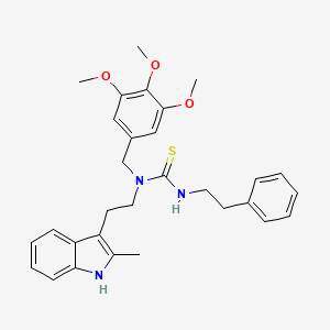 molecular formula C30H35N3O3S B2462025 1-(2-(2-methyl-1H-indol-3-yl)ethyl)-3-phenethyl-1-(3,4,5-trimethoxybenzyl)thiourea CAS No. 850933-29-8