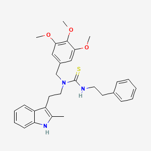 1-(2-(2-methyl-1H-indol-3-yl)ethyl)-3-phenethyl-1-(3,4,5-trimethoxybenzyl)thiourea