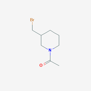 molecular formula C8H14BrNO B2462026 1-(3-溴甲基-哌啶-1-基)-乙酮 CAS No. 1082916-18-4