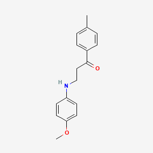 molecular formula C17H19NO2 B2462027 3-(4-Methoxyanilino)-1-(4-methylphenyl)-1-propanone CAS No. 73553-49-8