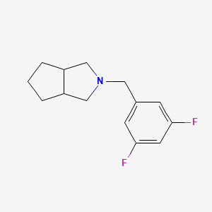 molecular formula C14H17F2N B2462033 2-[(3,5-Difluorophenyl)methyl]-3,3a,4,5,6,6a-hexahydro-1H-cyclopenta[c]pyrrole CAS No. 2324632-75-7