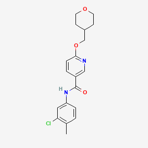 N-(3-chloro-4-methylphenyl)-6-((tetrahydro-2H-pyran-4-yl)methoxy)nicotinamide
