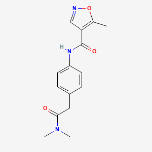 N-(4-(2-(dimethylamino)-2-oxoethyl)phenyl)-5-methylisoxazole-4-carboxamide