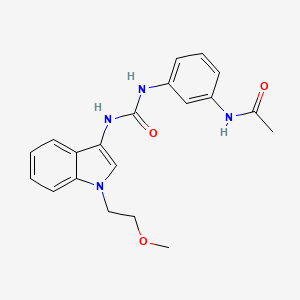 N-(3-(3-(1-(2-methoxyethyl)-1H-indol-3-yl)ureido)phenyl)acetamide