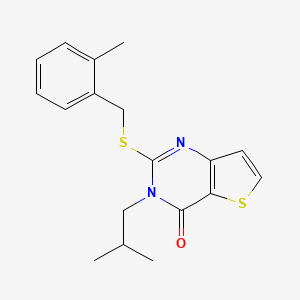 3-isobutyl-2-((2-methylbenzyl)thio)thieno[3,2-d]pyrimidin-4(3H)-one