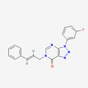 B2462045 3-(3-fluorophenyl)-6-[(E)-3-phenylprop-2-enyl]triazolo[4,5-d]pyrimidin-7-one CAS No. 872590-46-0