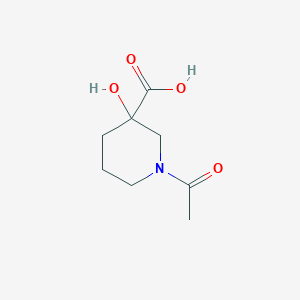 molecular formula C8H13NO4 B2462048 1-Acetyl-3-hydroxypiperidine-3-carboxylic acid CAS No. 1779359-88-4